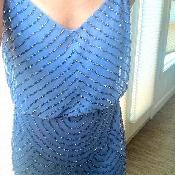Adrianna papell beaded v neck dress size 6 - Picture 9 of 11